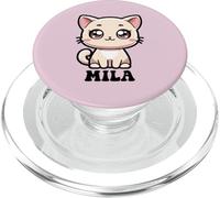 Mila Cute Kitty Cat Design for Girls Name Mila PopSockets PopGrip for MagSafe