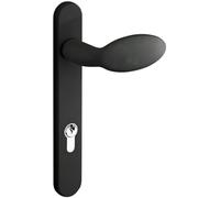 Mila Door Handle 211mm Screw Fix 92pz and 62pz Offset Spindle Black