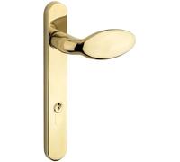 Mila Door Handle 211mm Screw Fix 92pz and 62pz Offset Spindle Gold