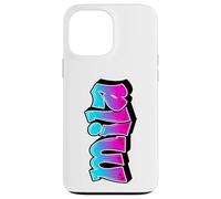 Mila Graffiti Personalized Name Blue Pink Women Girls Case for iPhone 13 Pro Max