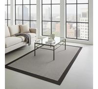 Mila Home Sisal Plus Sisal & Jute Look Rug - Modern Flat Woven Rug - Durable Short Pile Rug for Living Room & Hallway (Beige Black 1147, 160 x 230)