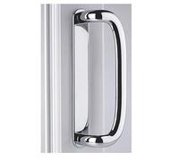 Mila Inline Patio Door Handle Pair 109mm Screw Fix Chrome Blank