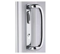 Mila Inline Patio Door Handle Pair 109mm Screw Fix Chrome Lever