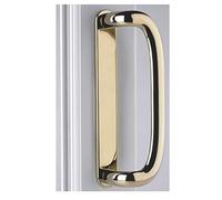 Mila Inline Patio Door Handle Pair 109mm Screw Fix Gold Blank