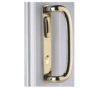 Mila Inline Patio Door Handle Pair 109mm Screw Fix Gold Lever