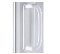Mila Inline Patio Door Handle Pair 109mm Screw Fix White Blank