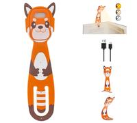 MILA&LOUIS Rechargeable Book Lights for Reading at Night Portable Bookmark & Clip On USB Booklight for Readers in Bed Dimmable Brightness Small Cute LED Bedside Reading Lamp for Travel (Orange)