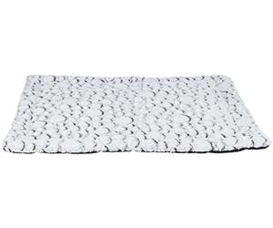 Mila lying mat, plush, 60 × 50 cm, white-grey