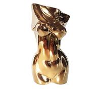 Mila Moya Ceramic Nude Flower Vase | 7.5in x 4in - Gold | Modern Naked Lady Female Woman Body Shape Vase for Home Decor