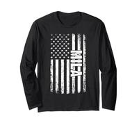 Mila Personal Name American Flag Retro Women Funny Long Sleeve T-Shirt