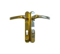 Mila ProSecure Security Door Handle 123mm Screw Fix Cylinder Cover - Gold