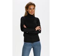 Mila Rollneck Pullover Plain Saint Tropez Black L