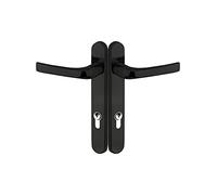Mila Spring Loaded UPVC Door Handles 123mm Screw Centres Black