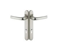 Mila Spring Loaded UPVC Door Handles 123mm Screw Centres Satin Chrome