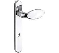 Mila Sprung Lever Pad 92pz Door Handle 211mm Screw Fix Polish Chrome