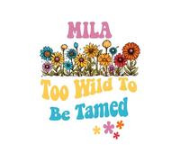 MILA Too Wild To Be Tamed: Personalized Notebook Lined Note Pad for Women Named MILA