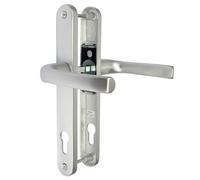Mila Upvc Door Handle 92pz With 211mm Screw Fix Sprung Satin Chrome
