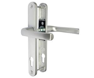 Mila Upvc Door Handle 92pz With 211mm Screw Fix Sprung Satin Chrome