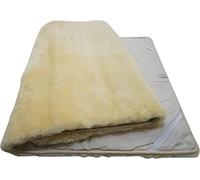 Milabert Genuine Medical Sheepskin Bed Pad Underlay - Natural Rectangular Sheepskin Mattress Cover - Premium Quality Wool