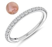 Milacolato 1Pcs G23 Titanium Nose Rings Hoops Hypoallergenic Conch Piercing Jewelry 16G 18G 20G Hinged Segment CZ Paved Clicker Rings for Septum Cartilage Daith Helix Rook Tragus Ear Lobe Earrings for
