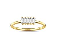 MILACOLATO 925 Sterling Silver Rings for Women Engagement Gold Rings Eternity Promise Cubic Zirconia Ring for Anniversary Wedding Sizes L to V-G10