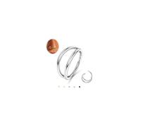 MILACOLATO G23 Titanium Nose Rings Hoops 16G 18G 20G Double Hoop Septum Click Nose Rings Lip Rook Lobe Tragus Helix Cartilage Daith Conch Earrings Clear CZ Paved Nose Piercing Jewelry for Women Men