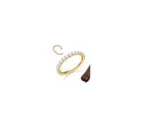 MILACOLATO G23 Titanium Nose Rings Hoops 16G 18G 20G Double Hoop Septum Click Nose Rings Lip Rook Lobe Tragus Helix Cartilage Daith Conch Earrings Clear CZ Paved Nose Piercing Jewelry for Women Men