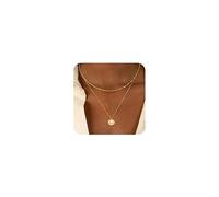 MILACOLATO Gold Layered Necklaces for Women Stack 18K Gold Plated Layered Satellite Dainty Layering Stackable Adjustable Chain Necklace Jewellery Set for Womens Teen Girls Sunflower