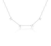 MILACOLATO Mother's Day Gifts 925 Sterling Silver Mama Necklace 14K White Gold Plated Mom Necklaces for Mom New Mum Grandma Women Wife, Metal, Cubic Zirconia
