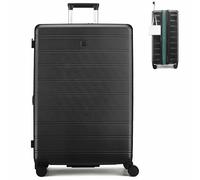 MILADA Expandable Luggage Hard shell Suitcase with 360° Spinner Wheels and TSA Lock, Jet Black, Checked Large 28-Inch