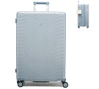 MILADA Expandable Luggage Hardshell Suitcase with 8 Spinner Wheels, TSA Lock, Lightweight & Durable for Travel, Arctic Silver, Checked Large 28 inch