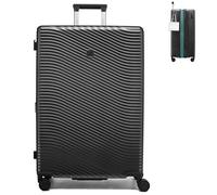 MILADA Expandable Luggage Hardshell Suitcase with 8 Spinner Wheels, TSA Lock, Lightweight & Durable for Travel, Jet Black, Checked Large 28 inch