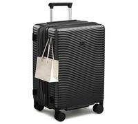 MILADA Expandable Luggage Hardshell Suitcase with 8 Spinner Wheels, TSA Lock, Water-Resistant PC Shell, Lightweight & Durable for Travel, Jet Black, Checked Medium 24-Inch