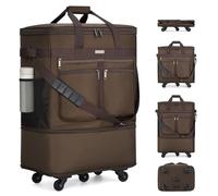 MILADA Moving Boxes for Packaging Moving Bags Expandable Moving Boxes Medium and 98 L Large with Five Wheels and Detachable Shoulder Strap Moving Storage Bags for Travel, Coffee