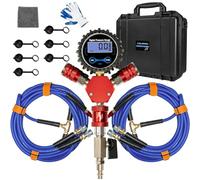 MILADO 4 Tire Inflation System, 4 Way Tire Inflator Deflator with Hard-Shell Storage Case, Off Road Tire Inflator with Gauge, Air Down Tire Deflators Kit for Trucks Jeeps Fits Up to 200" Wheelbase
