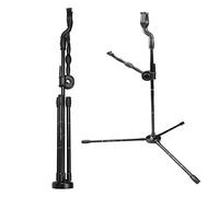 MILAEM Folding Archery Bow Stands Aluminum Alloy Recurve Bow Bowstand Holder Hanger Traditional Longbow Targets Shooting Hunting Outdoor (Black)