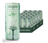 Milaf Cola Sparkling Soft Drinks Date Extract Carbonated Beverage Fizzy Drinks No Added Sugar Cola High Fibre No Aspartame Delicious & Healthy Alternative 240ml Cans (Pack of 24)