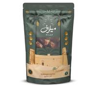 Milaf Sukkari Dates Natural Sweetness Premium Large Dates Nutrient-Rich High Fibre Energy Boost Pouch Convenient Storage Ideal Snacking Cooking Smoothies Sustainably Grown Fresh Dates (500g, Sukkari)