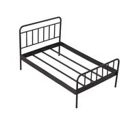 Milageto 1/12 Dollhouse Bed Dollhouse Decoration Ornaments,Role Playing Rustic Miniature Furniture Doll House Bed for Micro Landscape