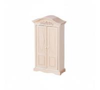 Milageto 1:12 Dollhouse Wardrobe Handcrafted Carved Miniature Cabinet Simulation Home Decor for Model Scene