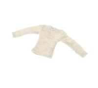 Milageto 1/12 Scale Mini Long Sleeve Shirt Uniform Figure Doll Clothes Costume for 6'' Action Figures Body, Gray White