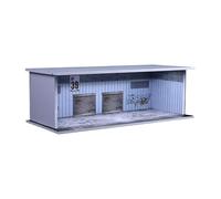 Milageto 1:64 Garage Display Case Diecast Wheels Display Case, Realistic Scene Lighted Showcase Acrylic Sliding Door for Diecast Car, warehouse