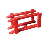 Milageto 1/64 Scale Vehicle Display Stand Parking Rack Diecast Architectural Buildings Simulation Scene Display Auto Repair, 2 Layer Red