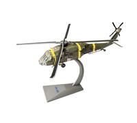 Milageto 1/72 Scale UH-60 Helicopter Model with Base Collections Attack Aircraft Toy Airplane Model for Livingroom Home Tabletop Decor