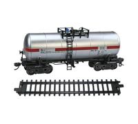 Milageto 1:75 Train Accessories Model Miniature Carriage Collectibles Gift Party Display Simulation Toy with Track for Boys Girls Kids, Silver