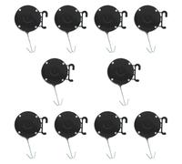 Milageto 10 Pieces Perm Bar Wire Hanging Box Hair Curling Machine Fittings Universal Elastic Heavy-duty Perming Gadget for Hair Salon, Black, 4.5x4.5cm