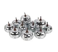 Milageto 12 Pieces Mini Artificial Pumpkins Fall Decor Glitter 6cm 2.36inch Fall Harvest Decorative Pumpkins for Decoration Festival