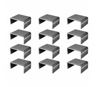 Milageto 12 Pieces Trailer Stake Pocket with Powder-Coated Finish Heavy-Duty Weldable Stake Pocket Rust-Resistant U- Sleeve for Utility Trailers