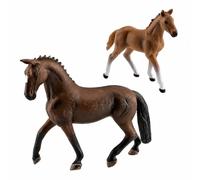 Milageto 2 Pieces Detailed PVC Horse Model Toy Easy to Wipe Clean, Realistic Horse Model, Lightweight, Farm Animal Figurine, for Kids Room Decor, Classroom Scenes , Style C