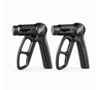Milageto 2 Pieces Grip Strength Tester Training with Digital Electronic Hand Grip Strengthener with Counter Portable Exercise Tool for Climbers, Office, Black